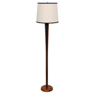 Danish Modern Black & Teak Floor Lamp