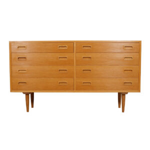 Danish Modern Oak 8 Drawer Dresser / Sideboard by Hundevad