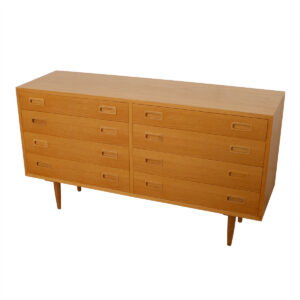Danish Modern Oak 8 Drawer Dresser / Sideboard by Hundevad