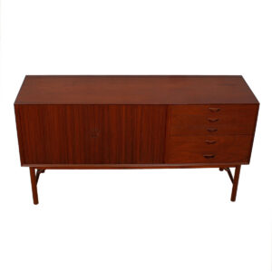 Rare Solid Teak Sideboard / Credenza by Peter Hvidt for Søborg Møbler