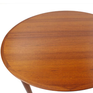 Vodder Expanding Round-to-Oval Danish Teak Dining Table