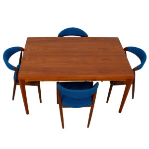 Early Vejle Stole Danish Teak Expanding Dining Table