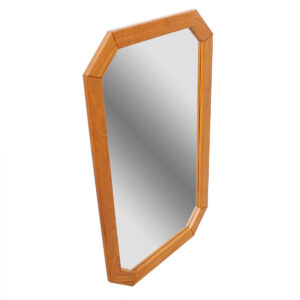 Octagonal Danish Modern Teak Mirror