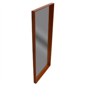 Thin-Edge Danish Modern Teak Mirror w/ Beveled Edges