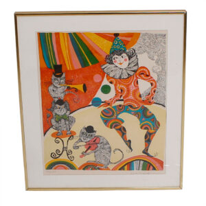 Limited Edition Serigraph ‘Clown with Cats’
