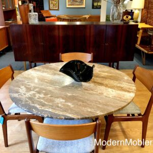 Harvey Probber Travertine Top Dining / Game Table
