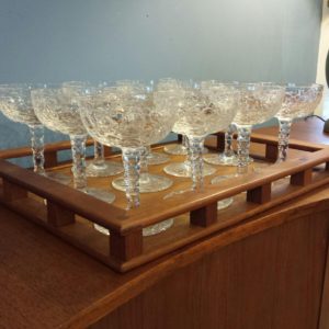 Russell Set of 12 Early 20th c American Crystal Champagne Glasses