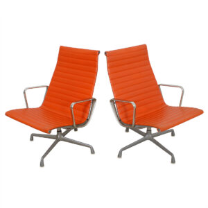 Pair of Vintage Eames for Herman Miller Aluminum Group Lounge Chairs