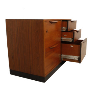 Jens Risom Danish Modern Teak Filing Credenza / Cabinet