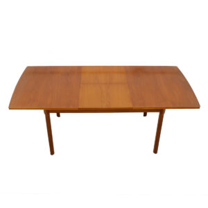 English Modern Walnut Expanding Dining Table w/ Butterfly Leaf