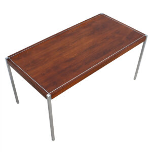 Richard Schultz for Knoll Int’l — Rosewood & Chrome Desk / Work Table