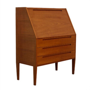 Danish Modern Teak Drop Front Secretary / Desk
