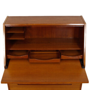 Danish Modern Teak Drop Front Secretary / Desk