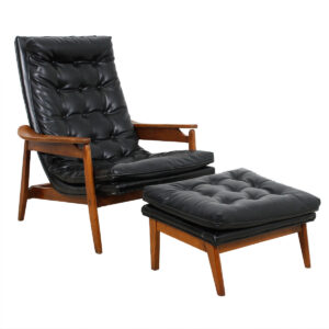 Milo Baughman MCM Lounge Chair & Matching Ottoman