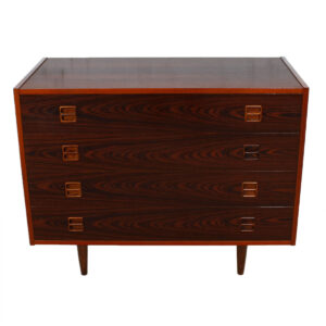 Compact Danish Rosewood 4 Drawer Chest w/ Legs