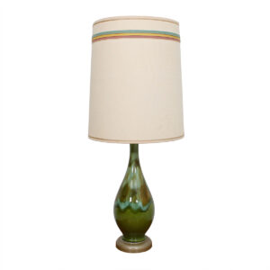 MCM Ceramic Lamp with Blue & Green Glaze