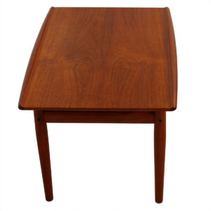 Grete Jalk Teak End / Accent Table with Raised Lip Top