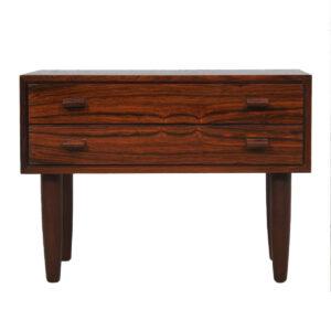 Danish Rosewood Petite 2-Drawer Nightstand / Accent Table
