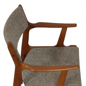 Set of 4 (2 Arm + 2 Side) Danish Modern Teak Dining Chairs