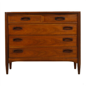 Heritage Walnut Chest / Dresser with Burled Accents