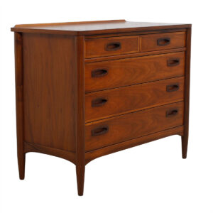 Heritage Walnut Chest / Dresser with Burled Accents