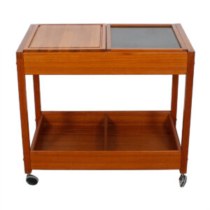 Delivery – Versatile Danish Teak Serving / Bar Cart