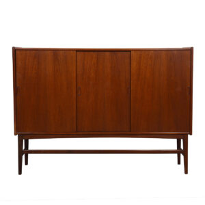 Compact Danish Teak Highboard / Bar / Storage Cabinet