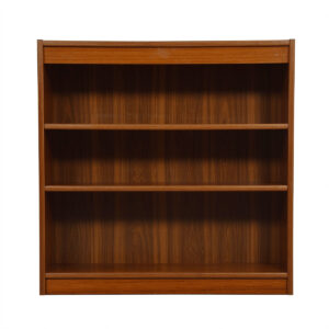 Compact Teak Bookcase with Adjustable Shelves