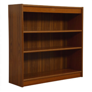 Compact Teak Bookcase with Adjustable Shelves