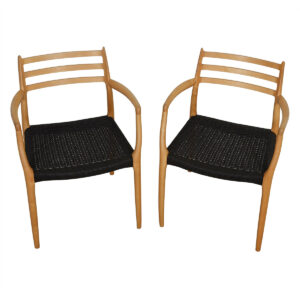 Pair of Danish Niels Moller #62 Accent Arm Chairs