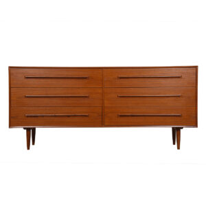 Danish Modern Teak Dresser — 6 Deep Drawers!