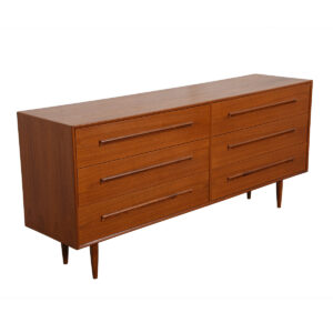 Danish Modern Teak Dresser — 6 Deep Drawers!