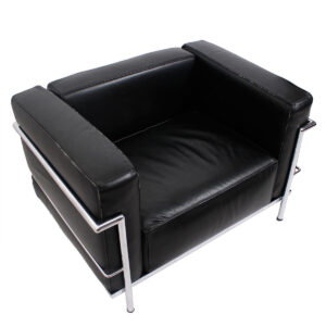 Le Corbusier LC2/LC3 Grand Modele Black Leather Club Chair