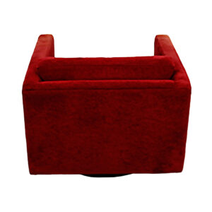 Baughman / Thayer Coggin Swivel Club Chair with Crimson Upholstery