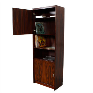 Deep Danish Rosewood Adjustable Bookcase / Vinyl Storage