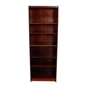 Deep & Tall Danish Rosewood Adjustable Bookcase – Vinyl Storage
