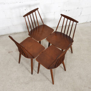 Set of 4 Poul Volther for FDB Danish Modern Teak Chairs