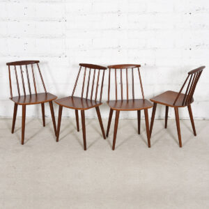 Set of 4 Poul Volther for FDB Danish Modern Teak Chairs