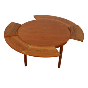 Lotus ‘Flip-Flap’ Danish Teak Expanding Dining Table by Dyrlund