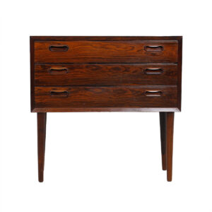 Danish Rosewood 3 Drawer Nightstand | End-Table