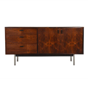 Harvey Probber Stunning Rosewood Credenza w/ Chrome Legs