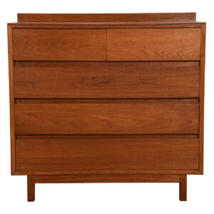 Vintage Modern Solid Teak Tall Dresser