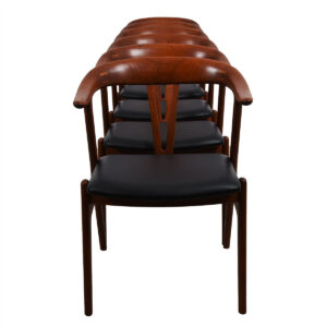 Torbjorn Afdal Rare Set of 6 Teak Dining Chairs