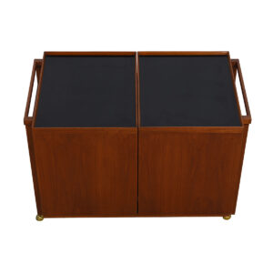 Niels Erik Glasdam Jensen Expanding Teak Bar / Storage Cart