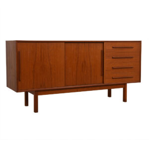 Slim Danish Modern Teak Sideboard / Credenza