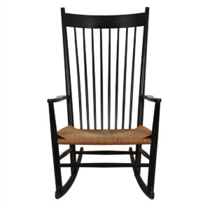 Hans Wegner J16 Black Danish Modern Rocking Chair