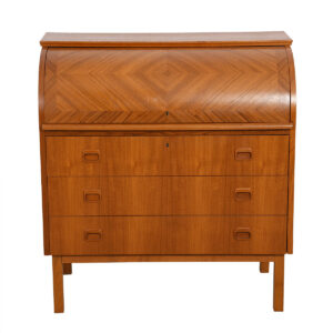 Teak Secretary / Rolltop Desk / Vanity Dresser