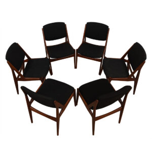 Arne Vodder Set of 6 PIVOT-BACK Danish Dining Side Chairs