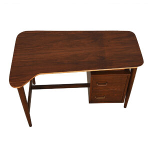 Mid Century Modern ‘Biomorphic’ Shaped Walnut Desk