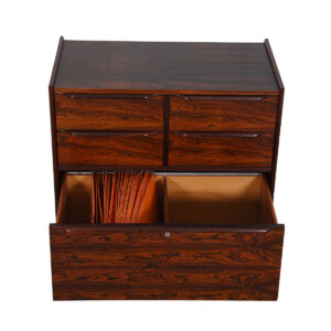 Danish Modern Rosewood Filing Credenza / Cabinet